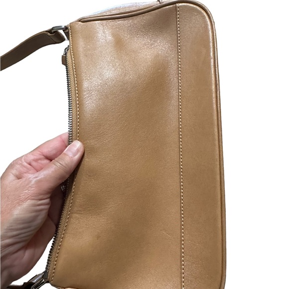 Coach Tan Leather Small Shoulder Bag Purse - Picture 2 of 14